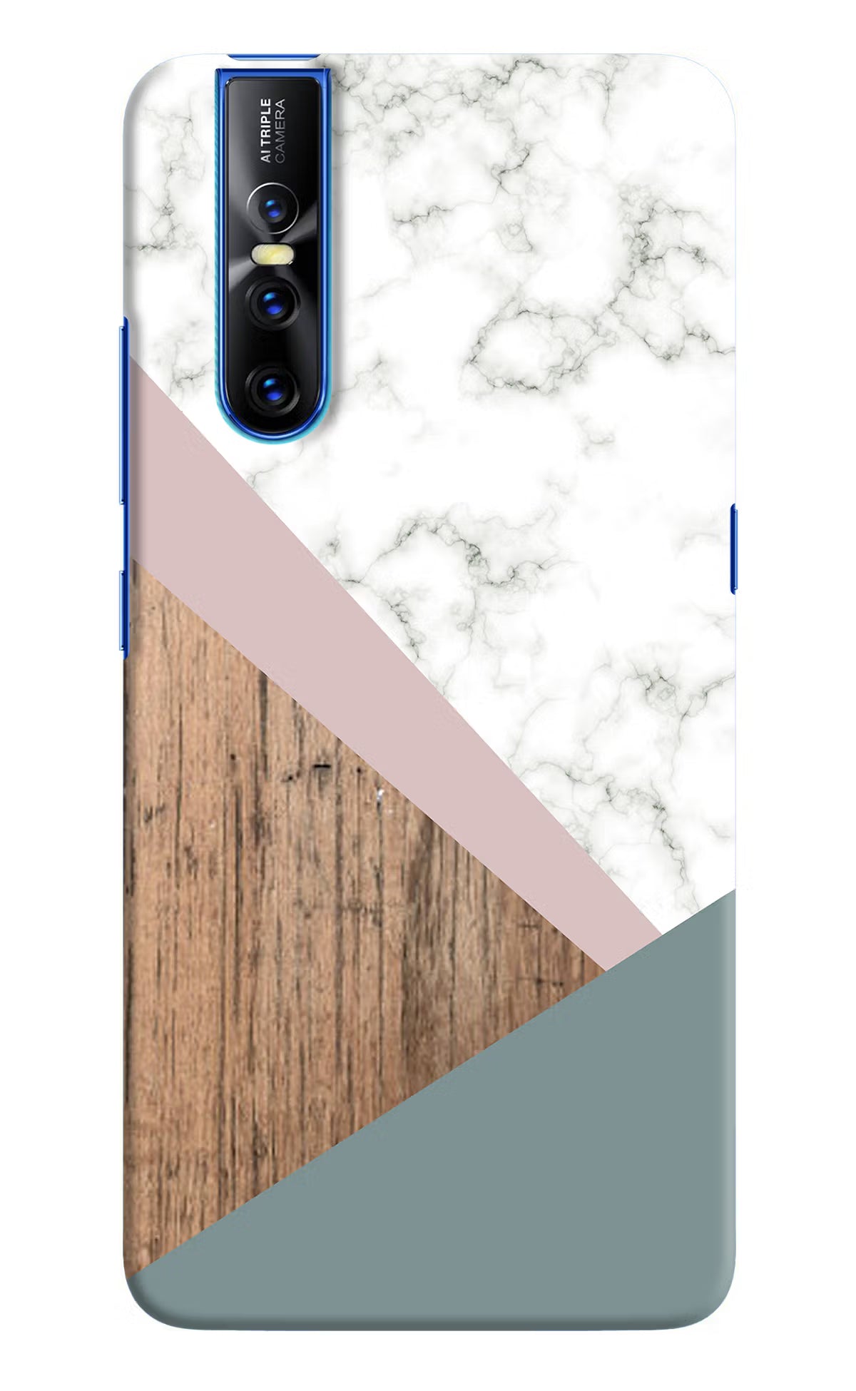 Marble wood Abstract Vivo V15 Pro Hard Case Back Cover by Casekaro