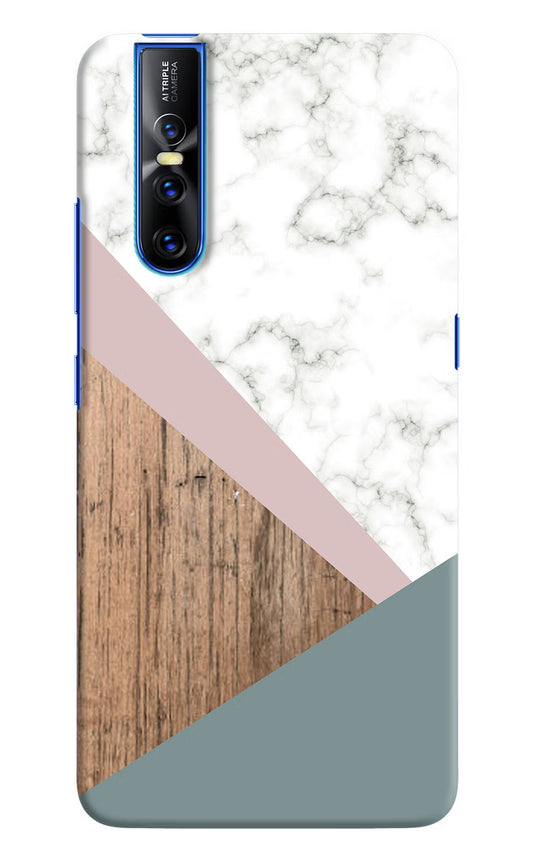 Marble wood Abstract Vivo V15 Pro Hard Case Back Cover by Casekaro