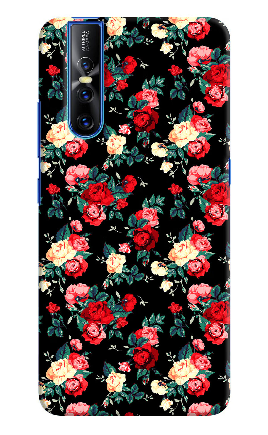 Rose Pattern Vivo V15 Pro Back Cover, Hard case