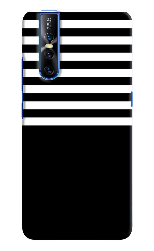 Black and White Print Vivo V15 Pro Hard Case Back Cover by Casekaro
