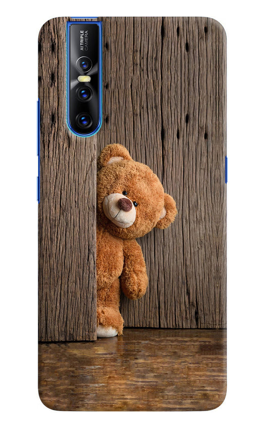 Teddy Wooden Vivo V15 Pro Hard Case Back Cover by Casekaro