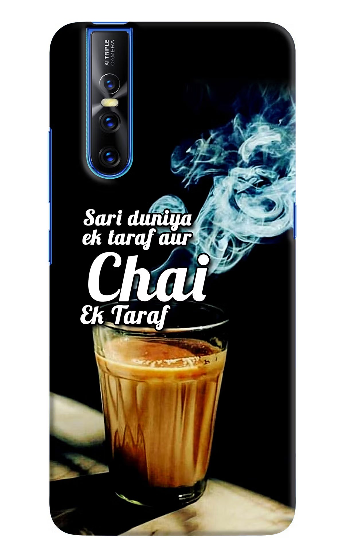 Chai Ek Taraf Quote Vivo V15 Pro Hard Case Back Cover by Casekaro