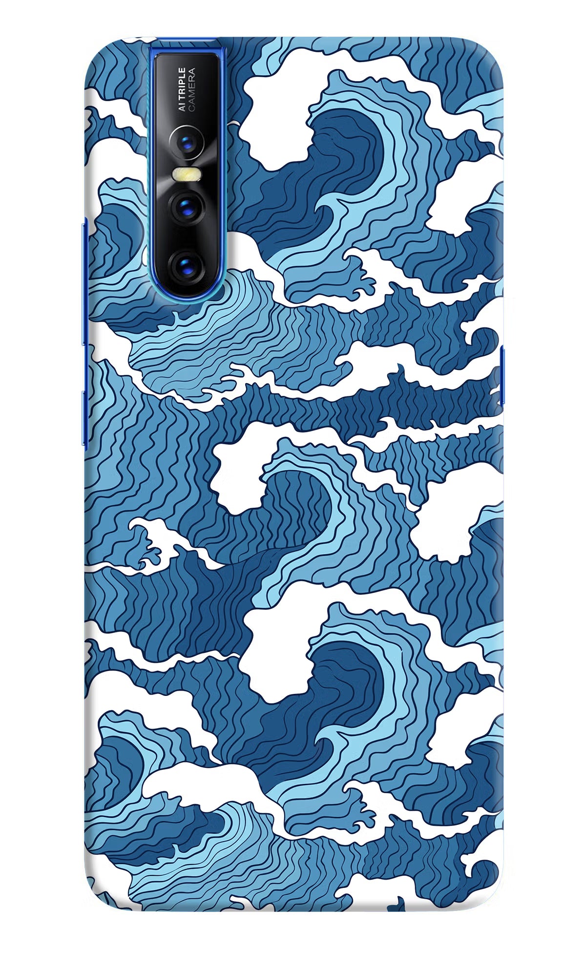 Blue Waves Vivo V15 Pro Hard Case Back Cover by Casekaro