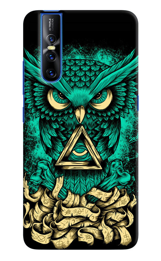 Green Owl Vivo V15 Pro Hard Case Back Cover by Casekaro