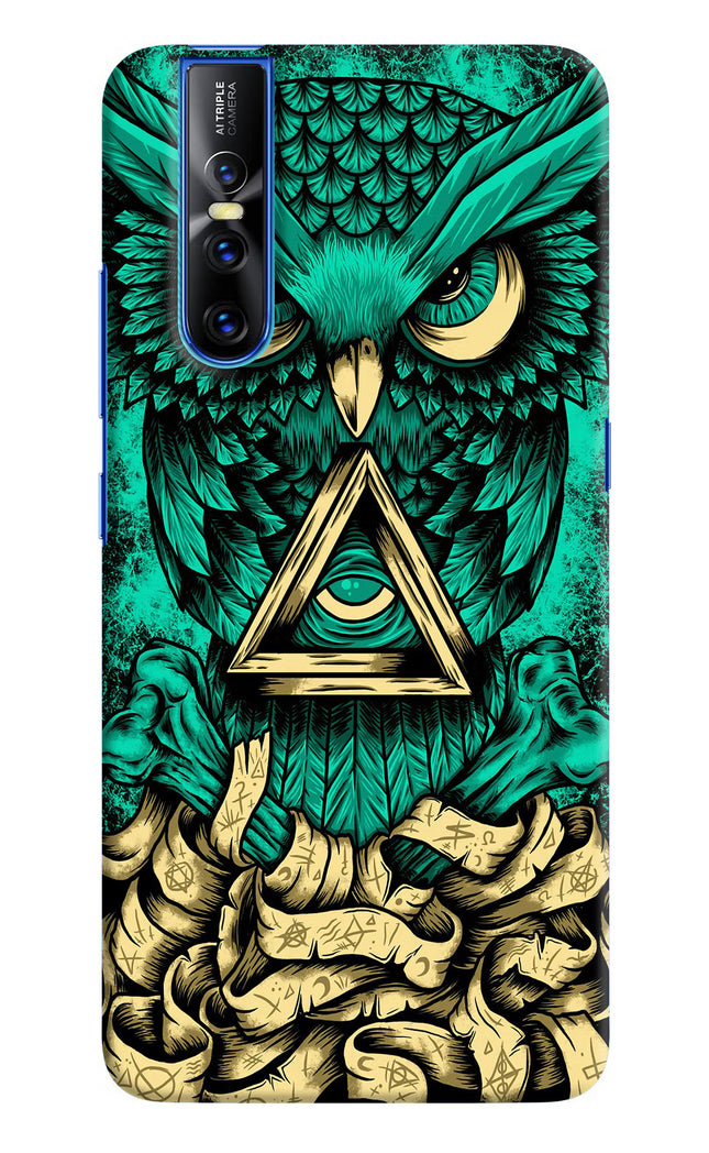 Green Owl Vivo V15 Pro Hard Case Back Cover by Casekaro