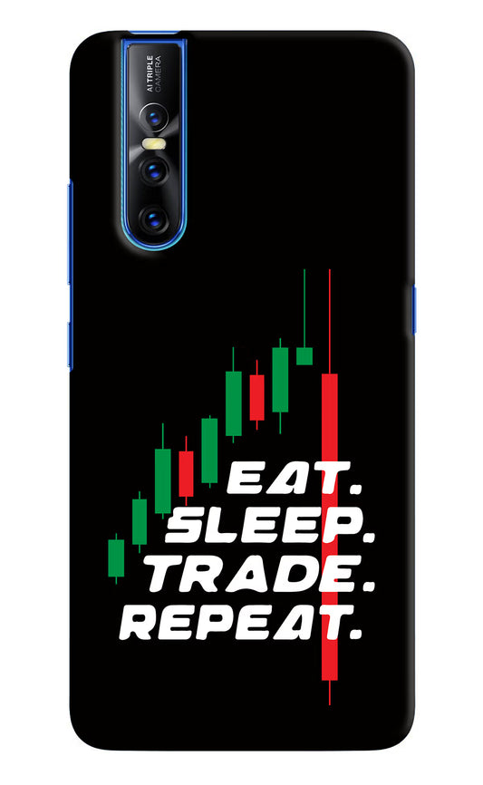 Eat Sleep Trade Repeat Vivo V15 Pro Hard Case Back Cover by Casekaro