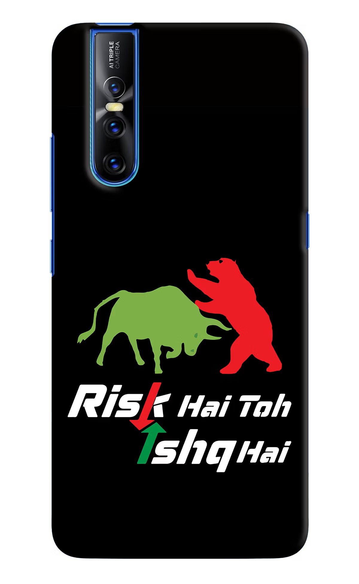 Risk Hai Toh Ishq Hai Vivo V15 Pro Hard Case Back Cover by Casekaro