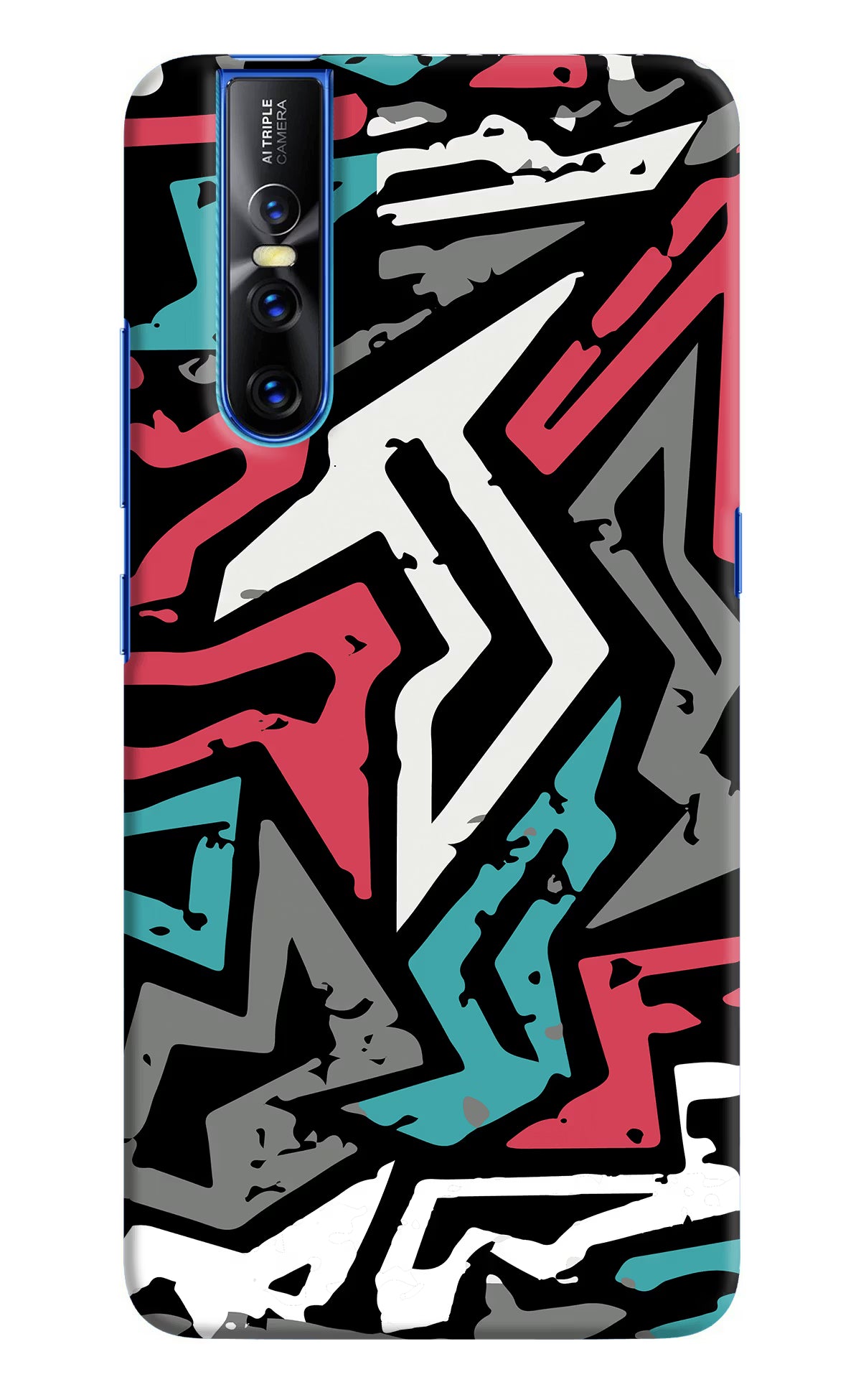 Geometric Graffiti Vivo V15 Pro Hard Case Back Cover by Casekaro