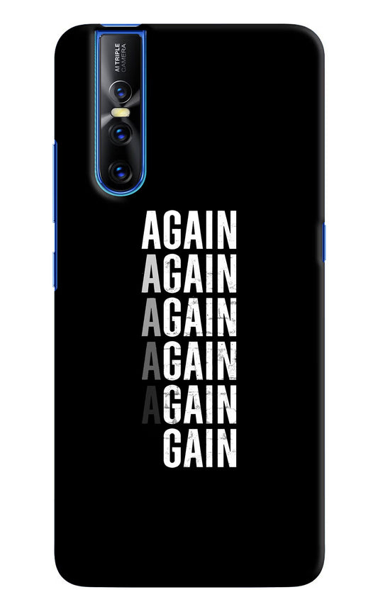 Again Again Gain Vivo V15 Pro Hard Case Back Cover by Casekaro