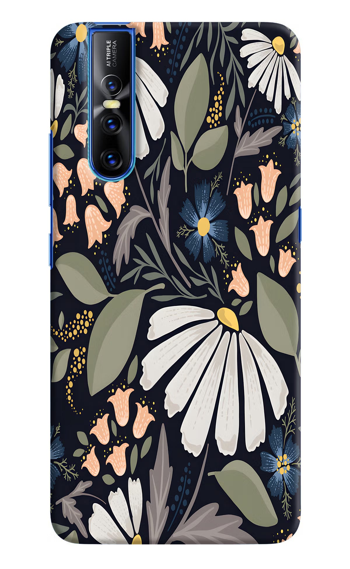 Flowers Art Vivo V15 Pro Hard Case Back Cover by Casekaro