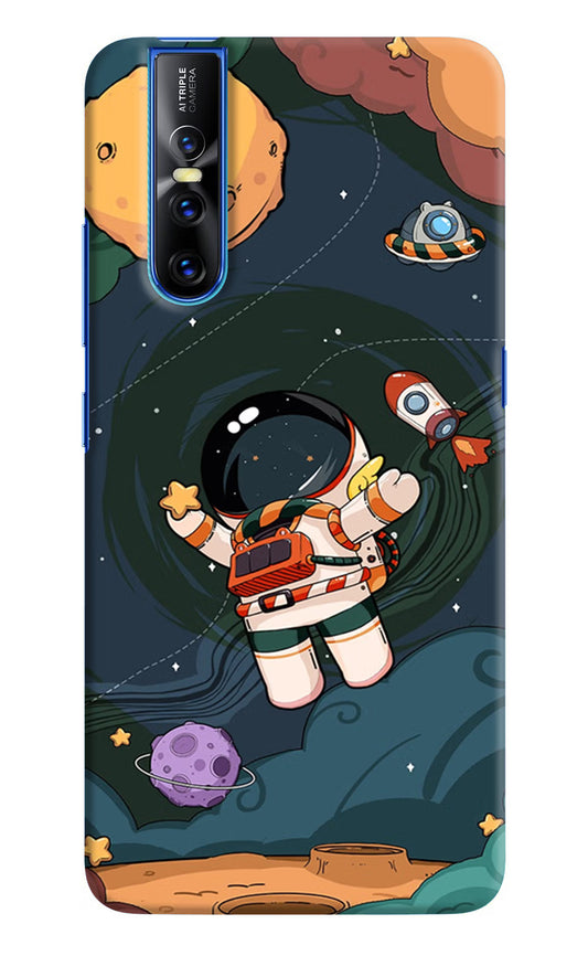 Cartoon Astronaut Vivo V15 Pro Hard Case Back Cover by Casekaro