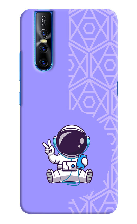 Cute Astronaut Chilling Vivo V15 Pro Hard Case Back Cover by Casekaro