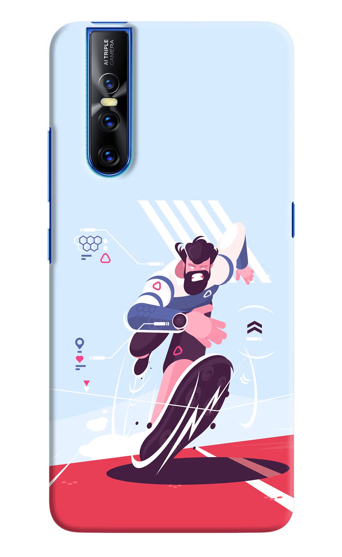 Run Pro Vivo V15 Pro Hard Case Back Cover by Casekaro