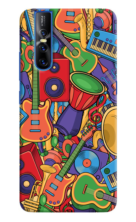 Music Instrument Doodle Vivo V15 Pro Hard Case Back Cover by Casekaro
