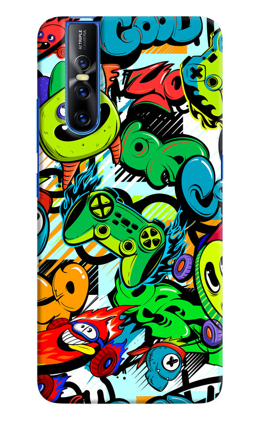 Game Doodle Vivo V15 Pro Hard Case Back Cover by Casekaro