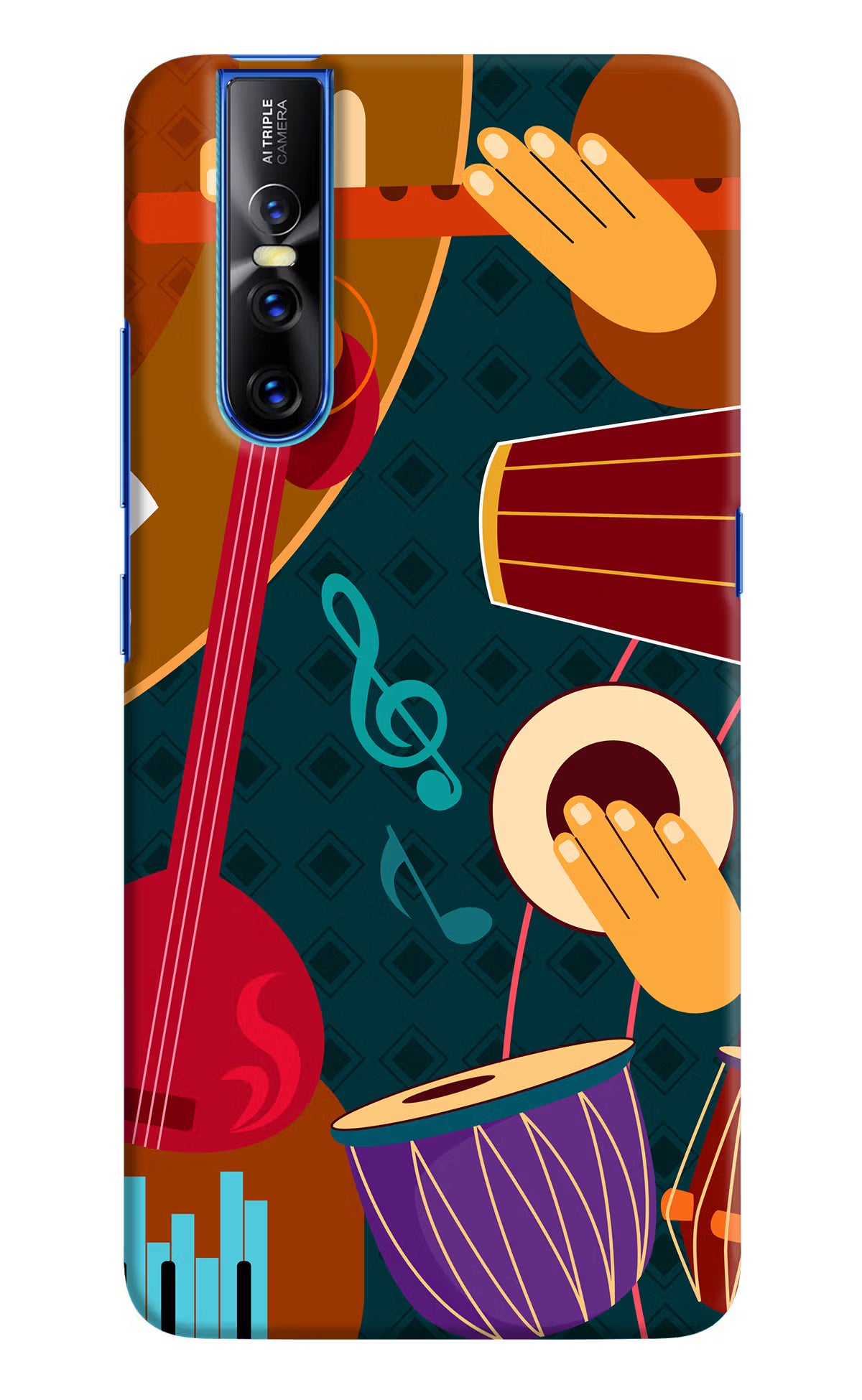 Music Instrument Vivo V15 Pro Hard Case Back Cover by Casekaro