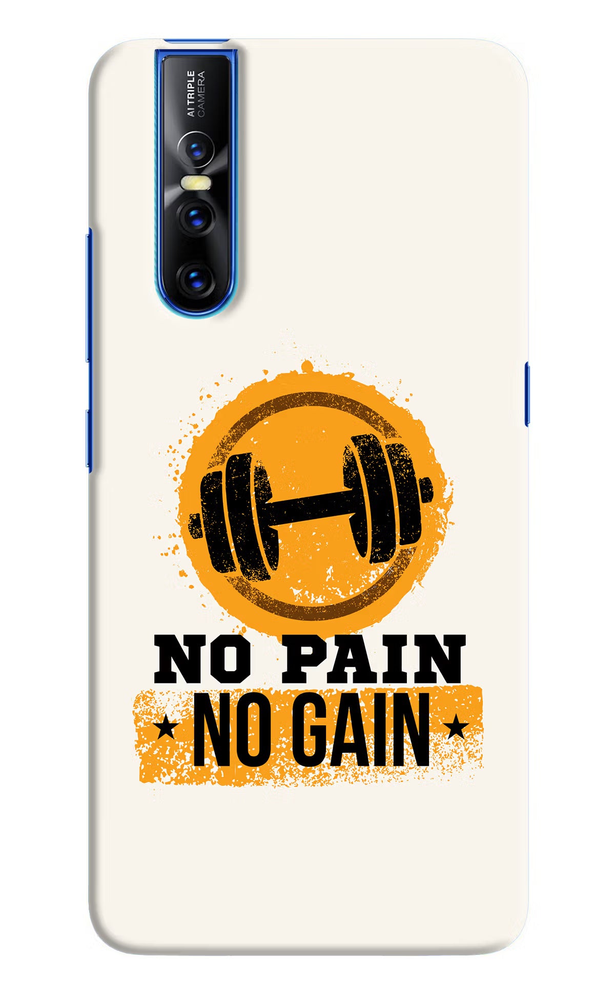 No Pain No Gain Vivo V15 Pro Hard Case Back Cover by Casekaro