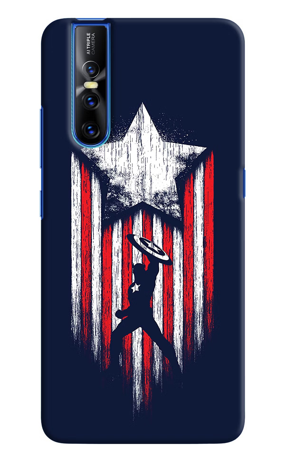 Captain America Marvel Art Vivo V15 Pro Hard Case Back Cover by Casekaro