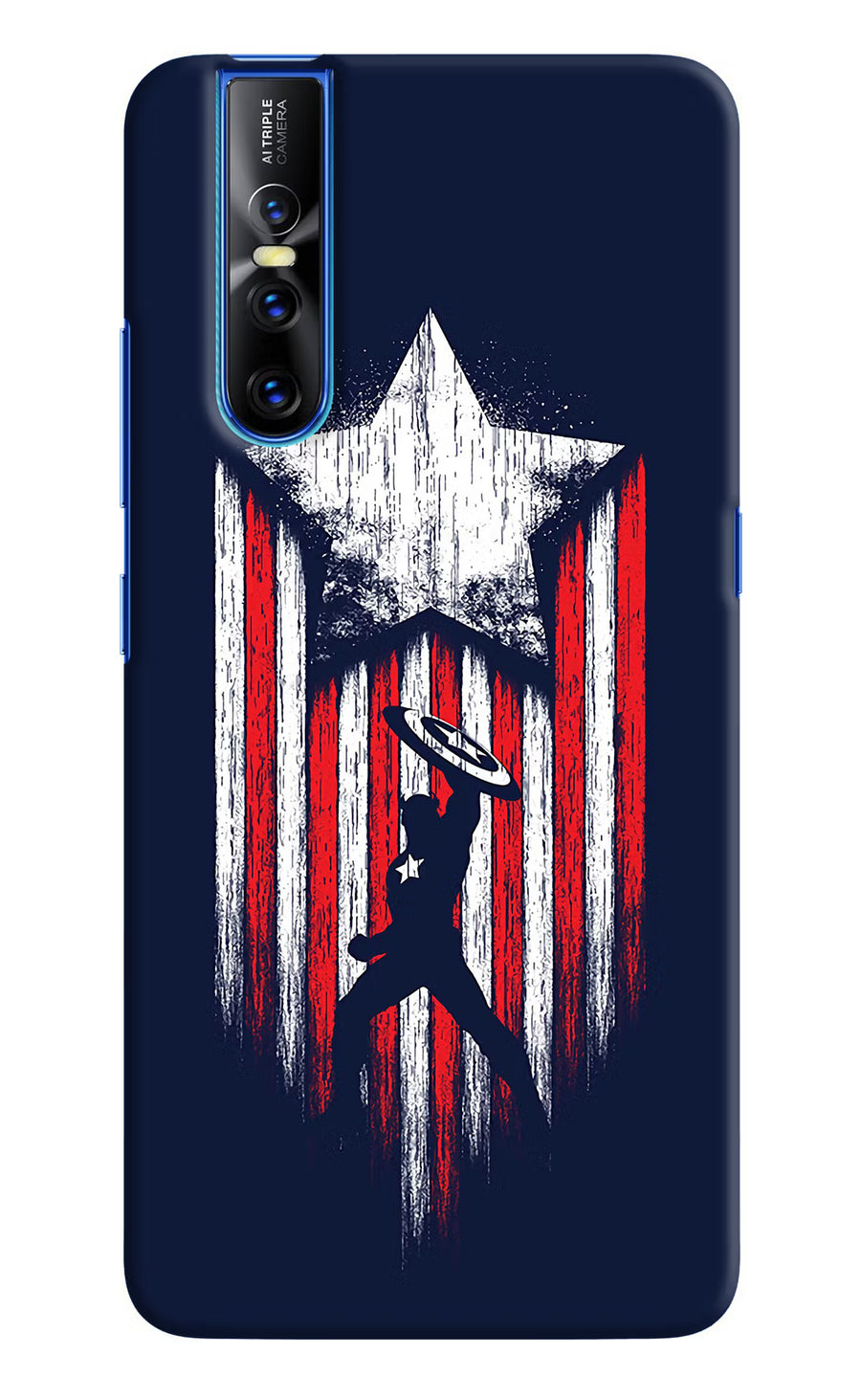 Captain America Marvel Art Vivo V15 Pro Back Cover, Hard case