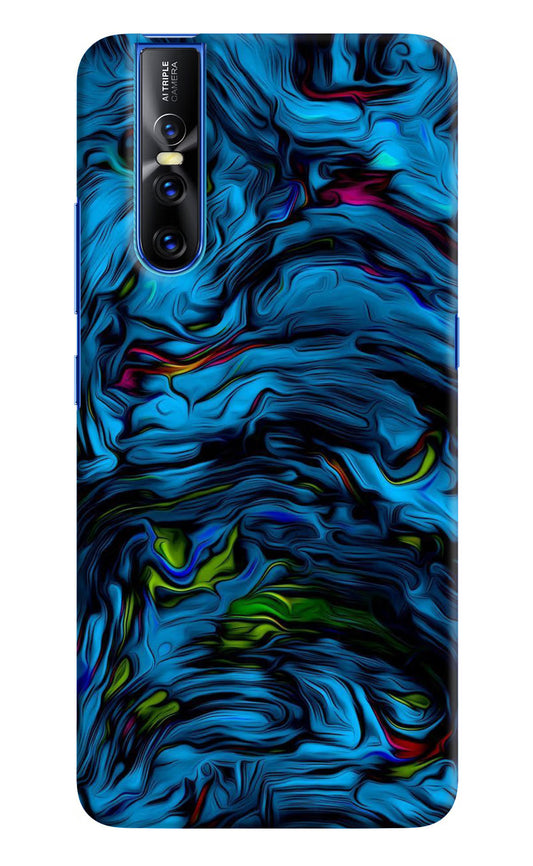 Dark Blue Abstract Vivo V15 Pro Hard Case Back Cover by Casekaro