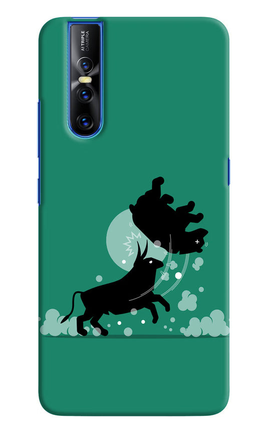 Bull Conqueror Vivo V15 Pro Hard Case Back Cover by Casekaro
