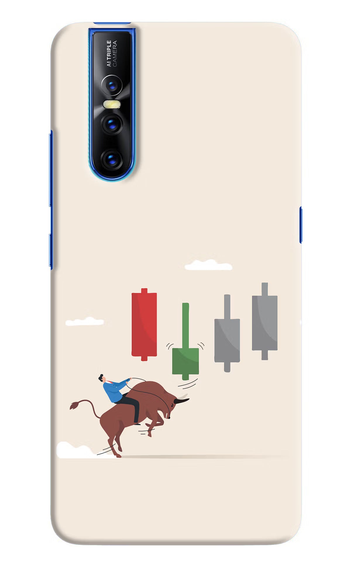 Bull Trading Momentum Vivo V15 Pro Hard Case Back Cover by Casekaro