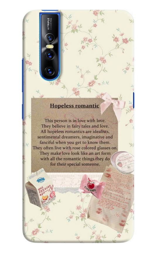 Hopeless Romantic Vivo V15 Pro Hard Case Back Cover by Casekaro