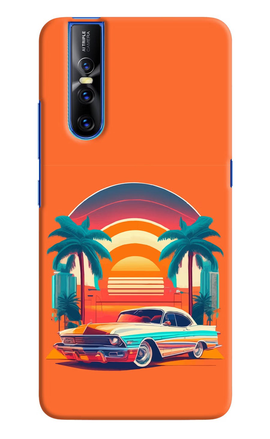 Palm Drive 80s Vivo V15 Pro Back Cover, Hard case