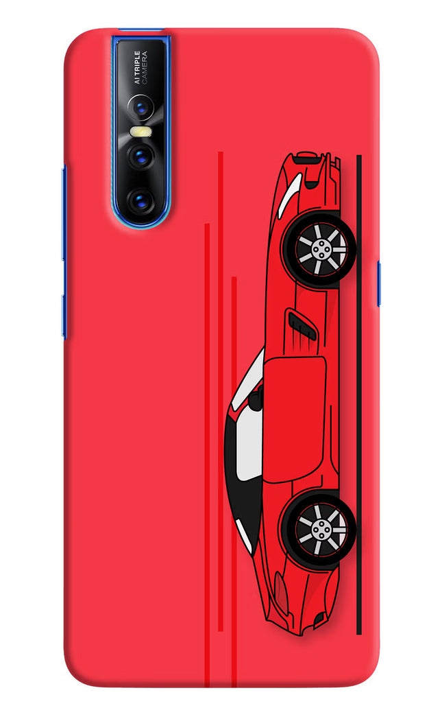 Red Velocity Vivo V15 Pro Hard Case Back Cover by Casekaro