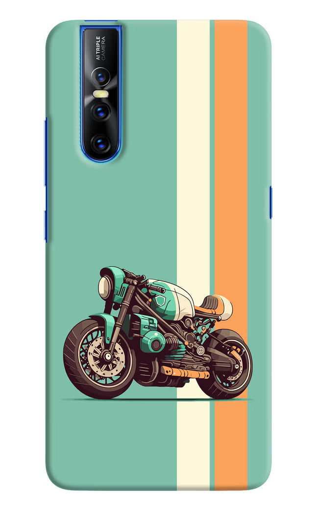 Striped Moto Drift Vivo V15 Pro Hard Case Back Cover by Casekaro