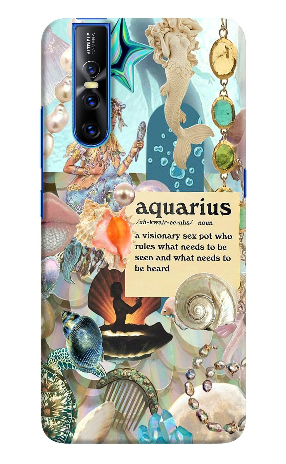Aquarius Zodiac Vivo V15 Pro Hard Case Back Cover by Casekaro