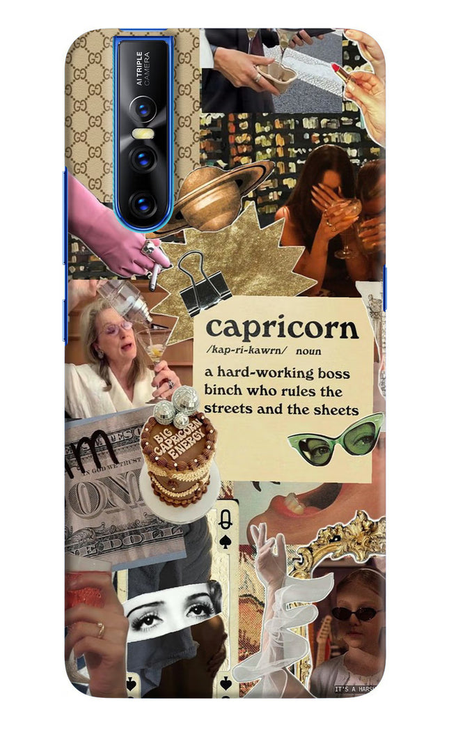 Capricorn Zodiac Vivo V15 Pro Hard Case Back Cover by Casekaro
