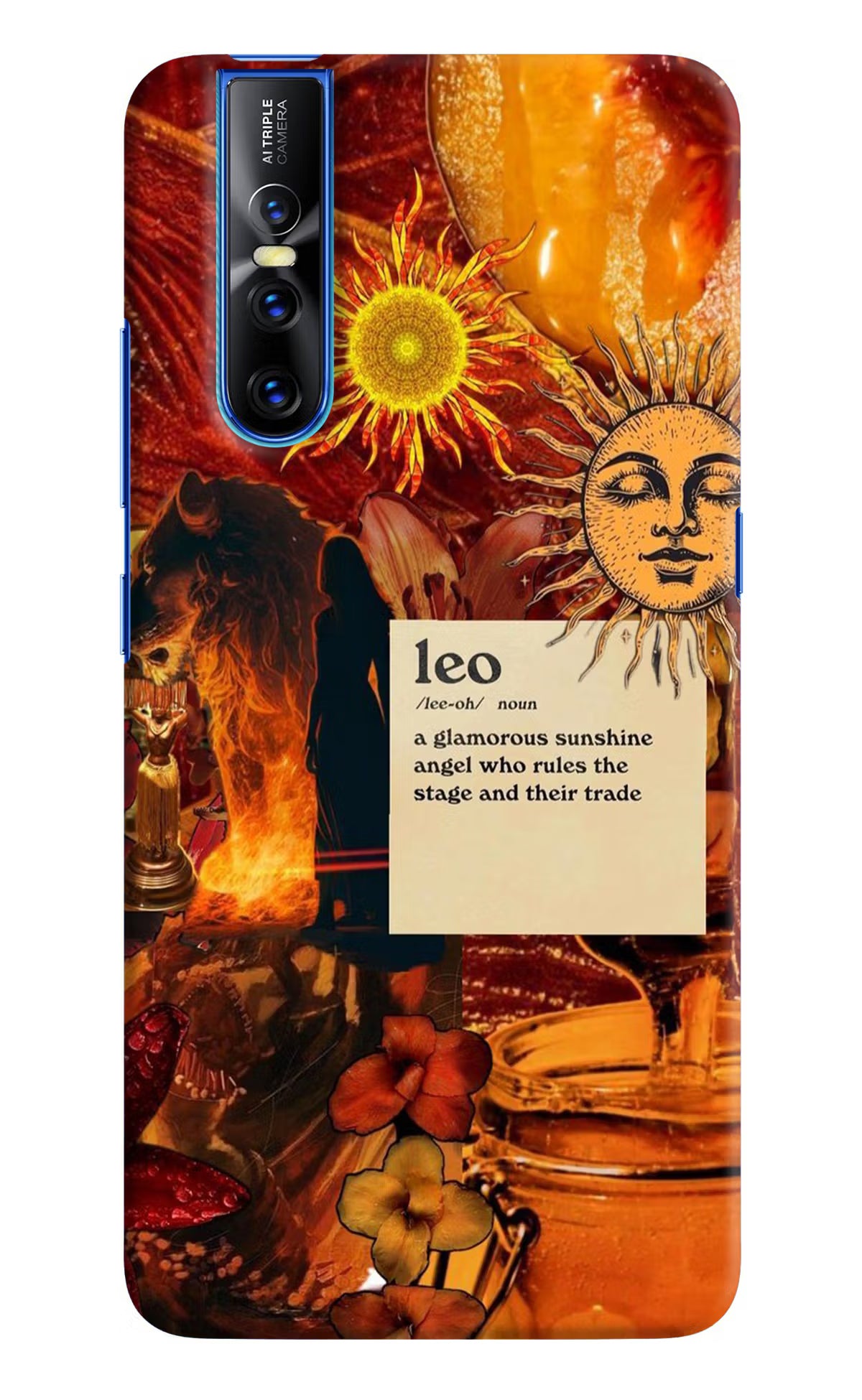 Leo Zodiac Vivo V15 Pro Hard Case Back Cover by Casekaro