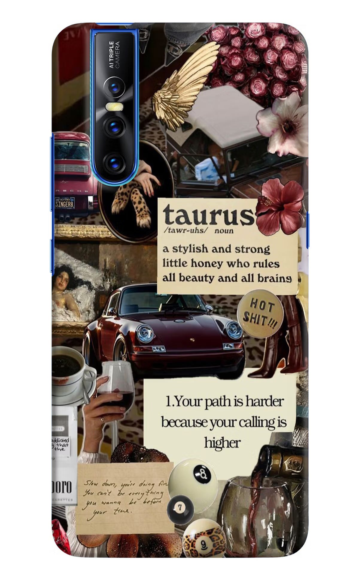 Taurus Zodiac Vivo V15 Pro Hard Case Back Cover by Casekaro