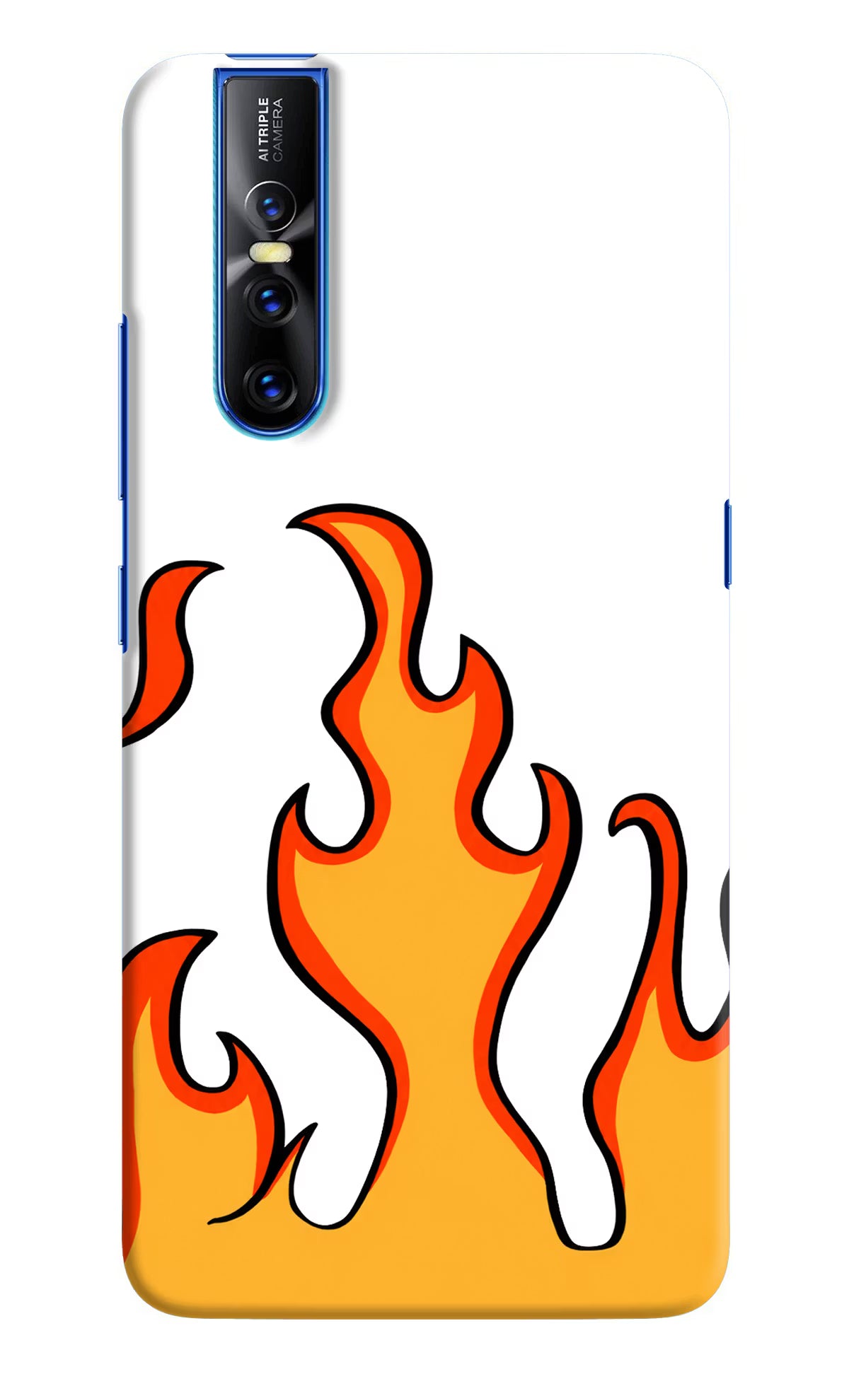 Fired Up – White Vivo V15 Pro Hard Case Back Cover by Casekaro