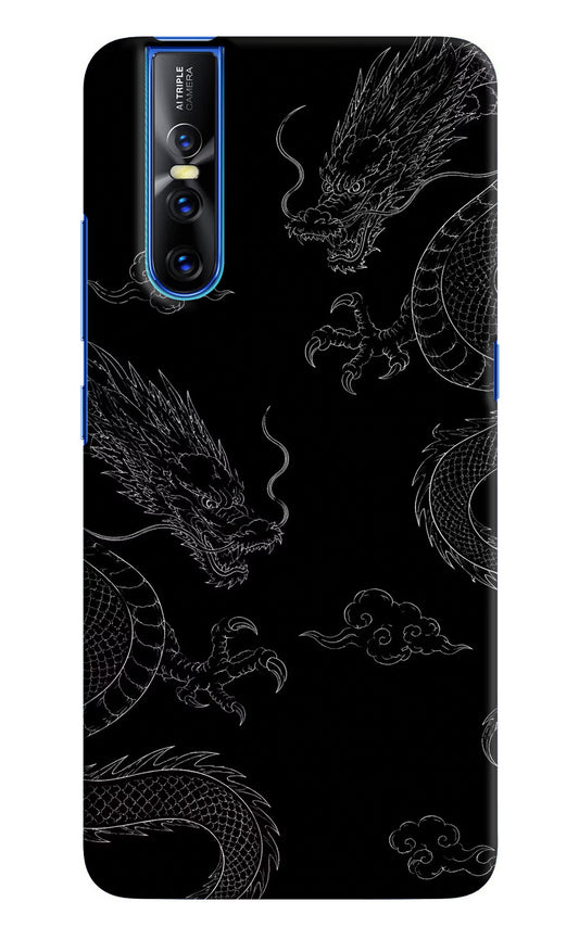 Twin Dragons Vivo V15 Pro Hard Case Back Cover by Casekaro