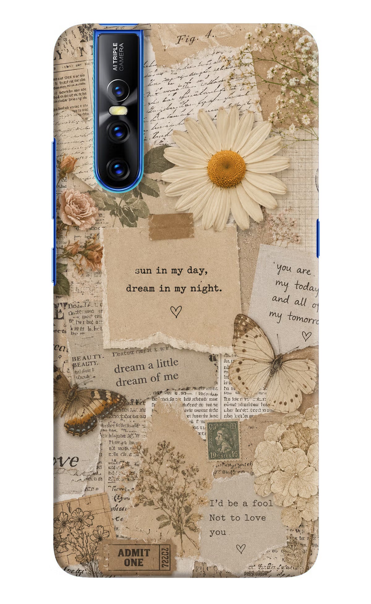 Vintage case Vivo V15 Pro Back Cover