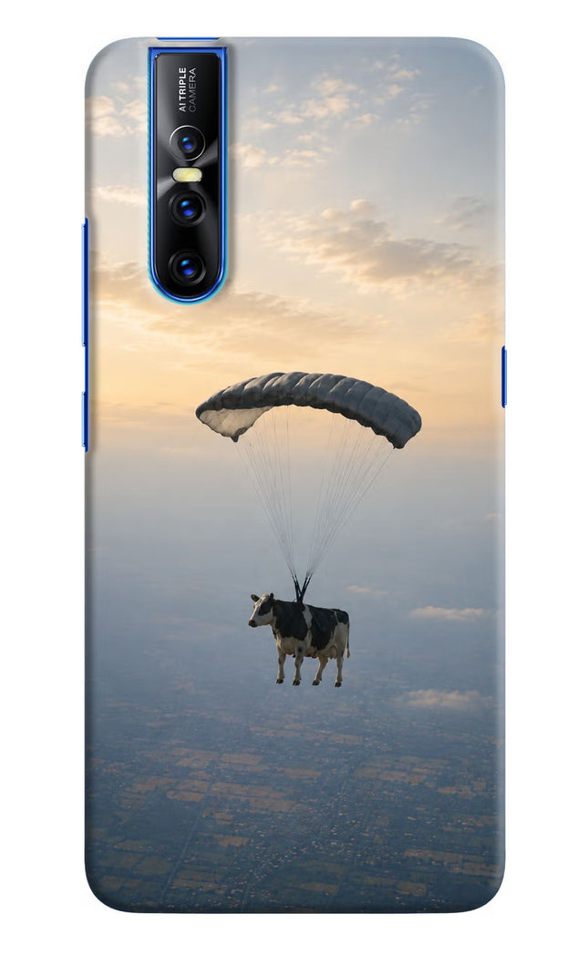 Skydiving Cow Vivo V15 Pro Hard Case Back Cover by Casekaro