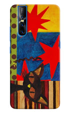 Pop Cat Vivo V15 Pro Hard Case Back Cover by Casekaro
