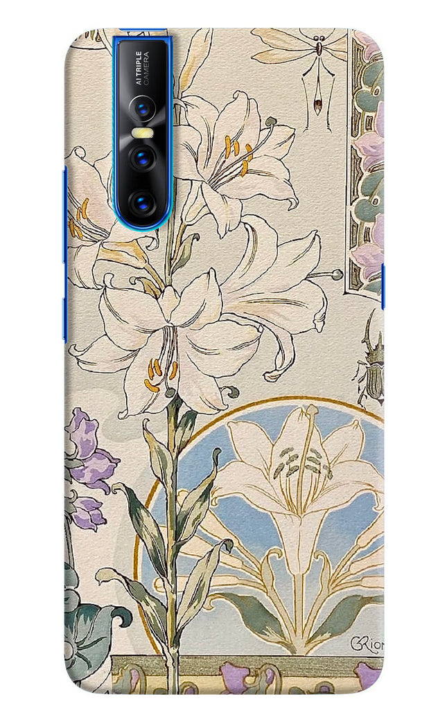 White Lily Vivo V15 Pro Hard Case Back Cover by Casekaro