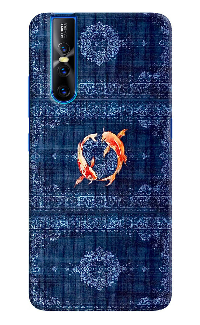 Koi Blue Vivo V15 Pro Hard Case Back Cover by Casekaro
