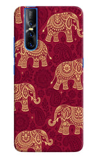Maroon Elephant Vivo V15 Pro Back Cover