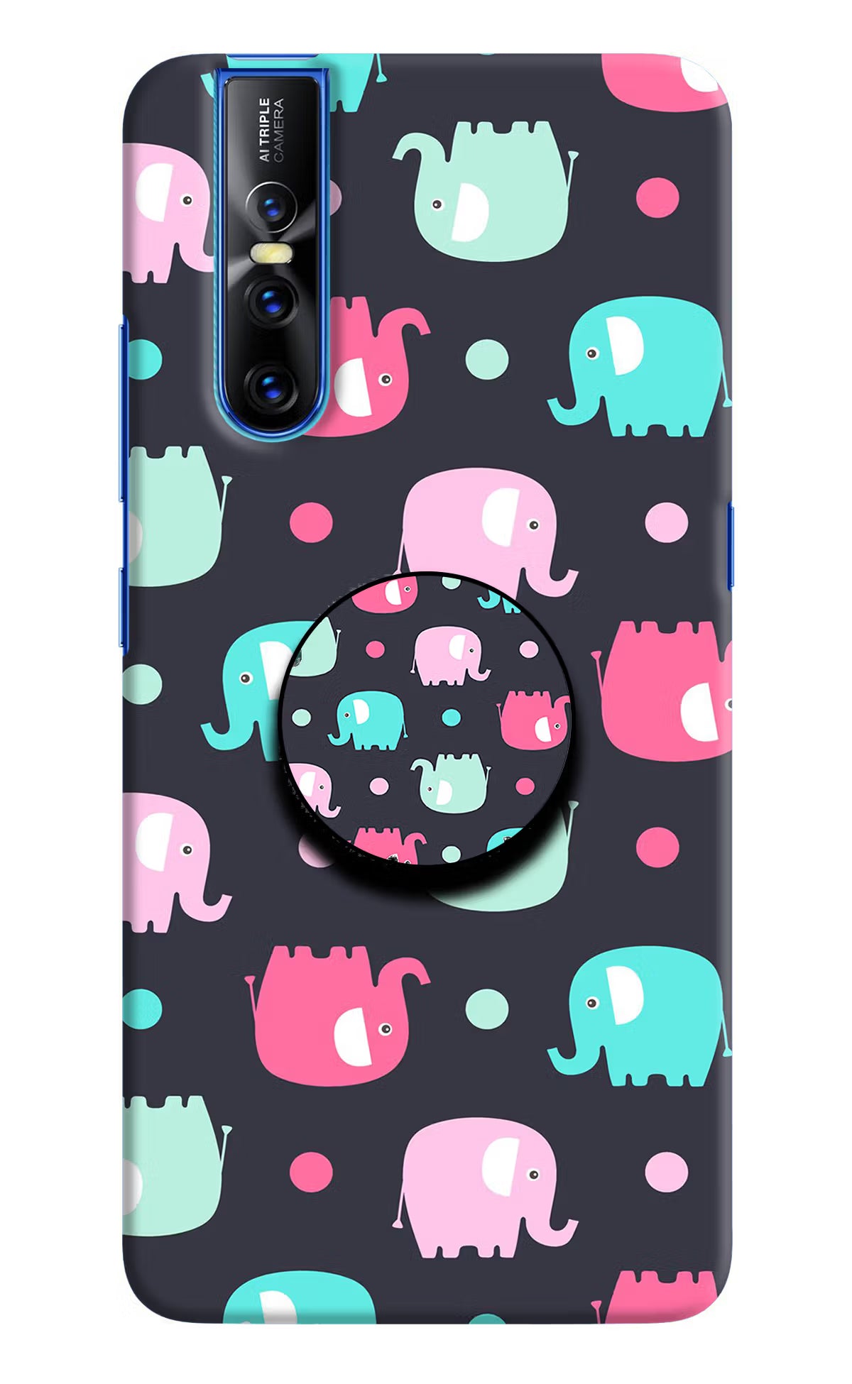 Baby Elephants Vivo V15 Pro Pop Case by Casekaro