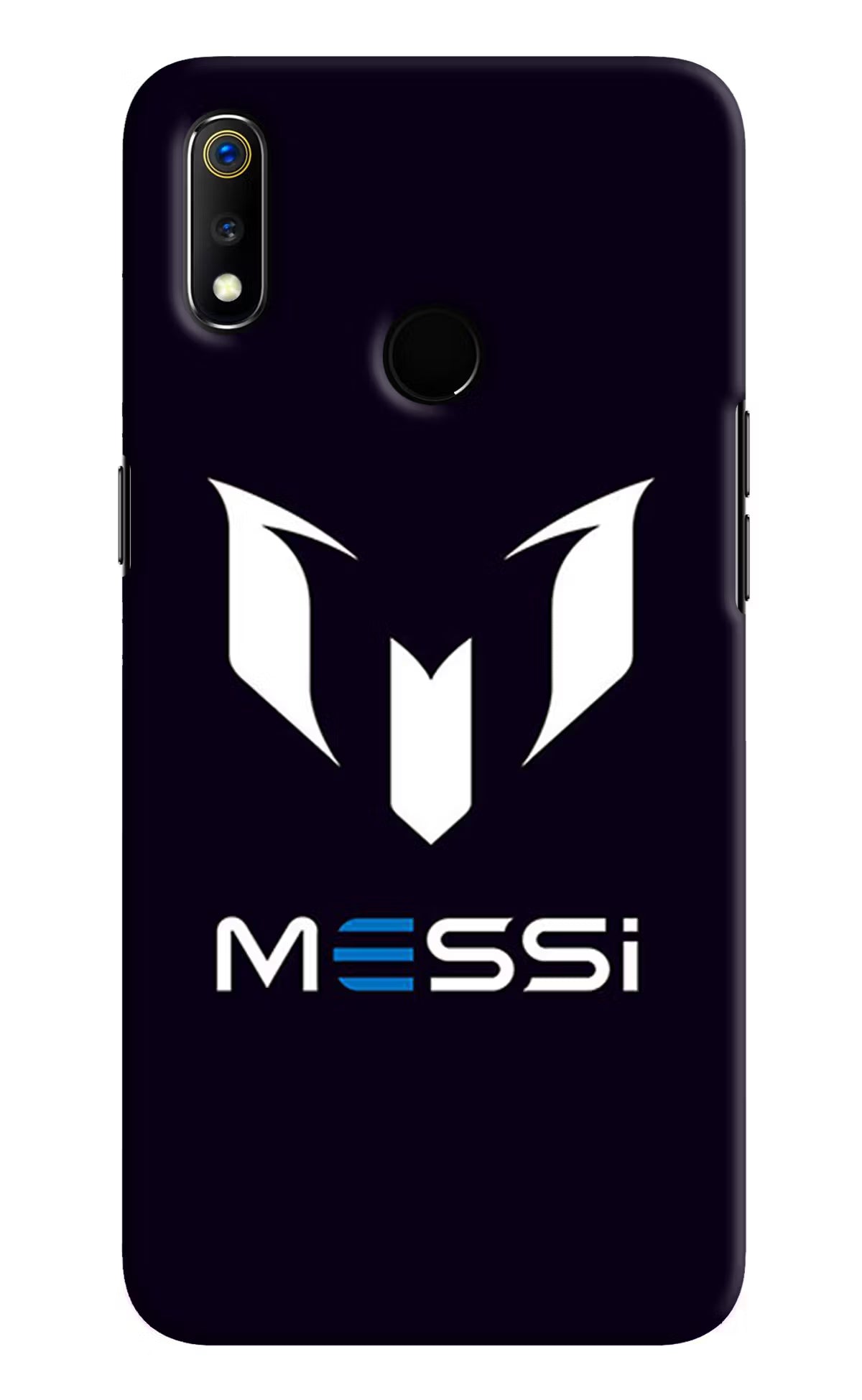 Messi Logo Realme 3 Hard Case Back Cover by Casekaro