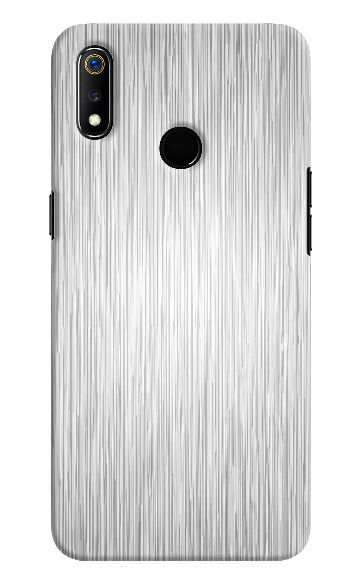 Wooden Grey Texture Realme 3 Hard Case Back Cover by Casekaro