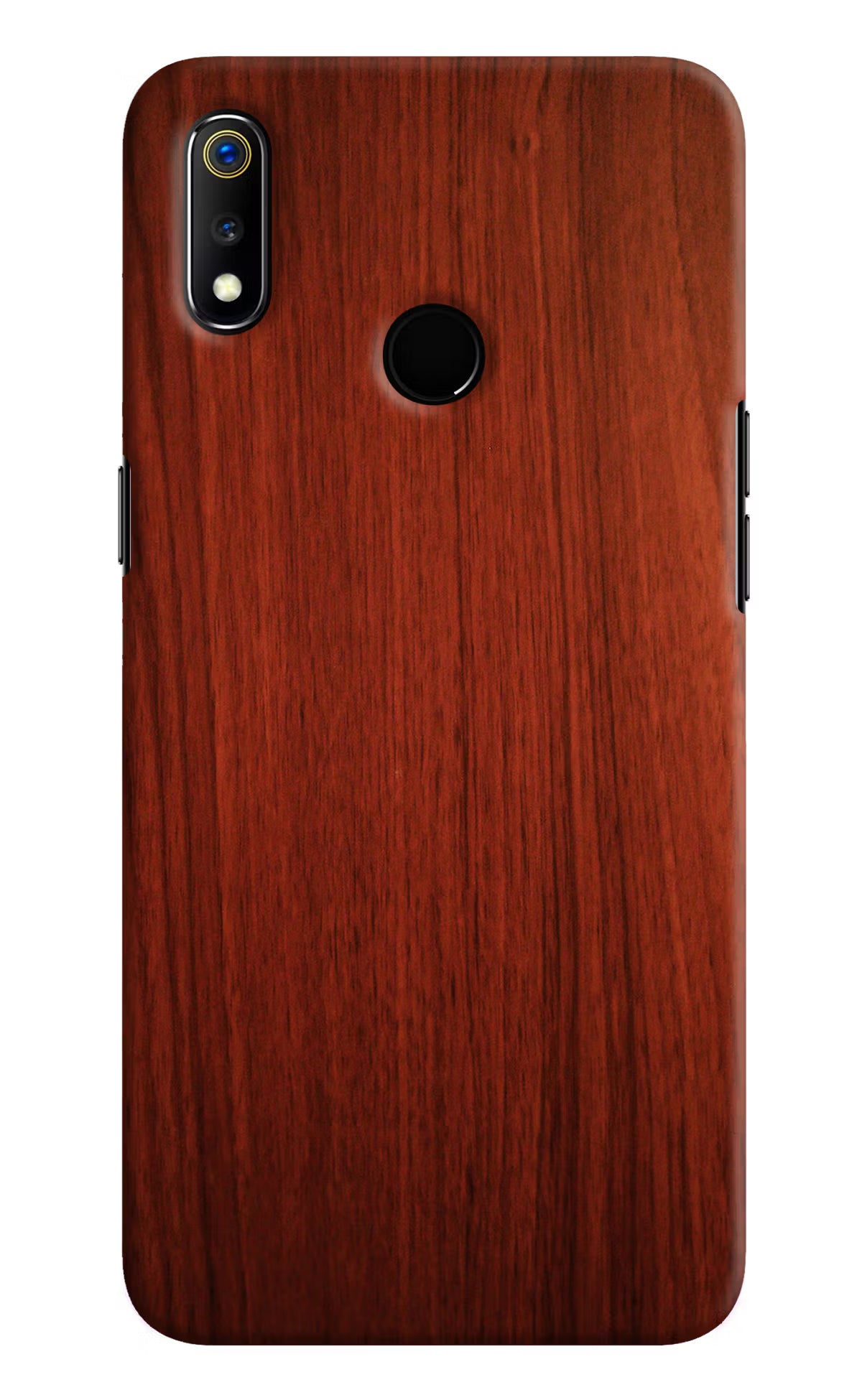 Wooden Plain Pattern Realme 3 Hard Case Back Cover by Casekaro