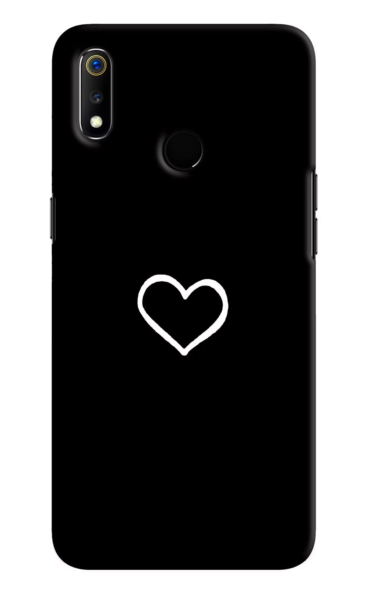 Heart Realme 3 Hard Case Back Cover by Casekaro
