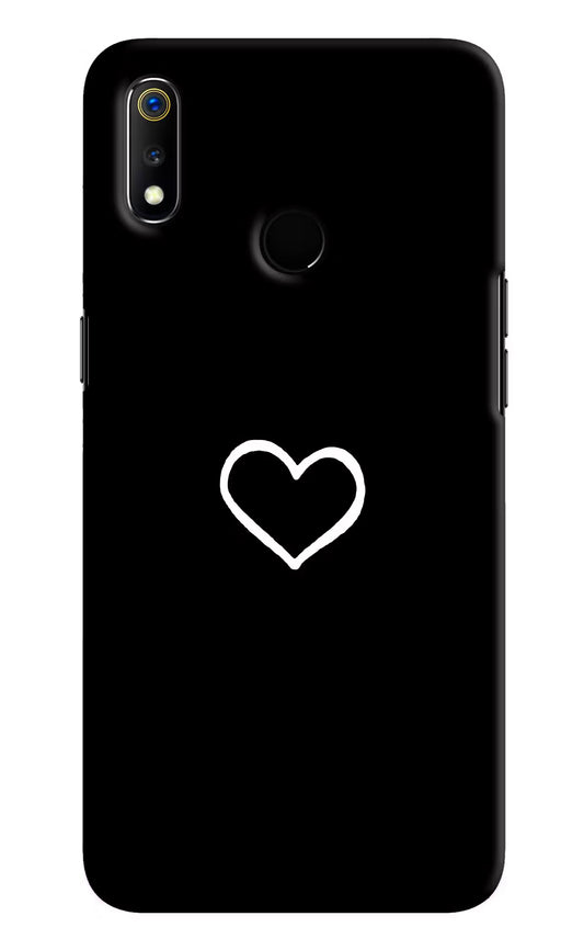 Heart Realme 3 Hard Case Back Cover by Casekaro