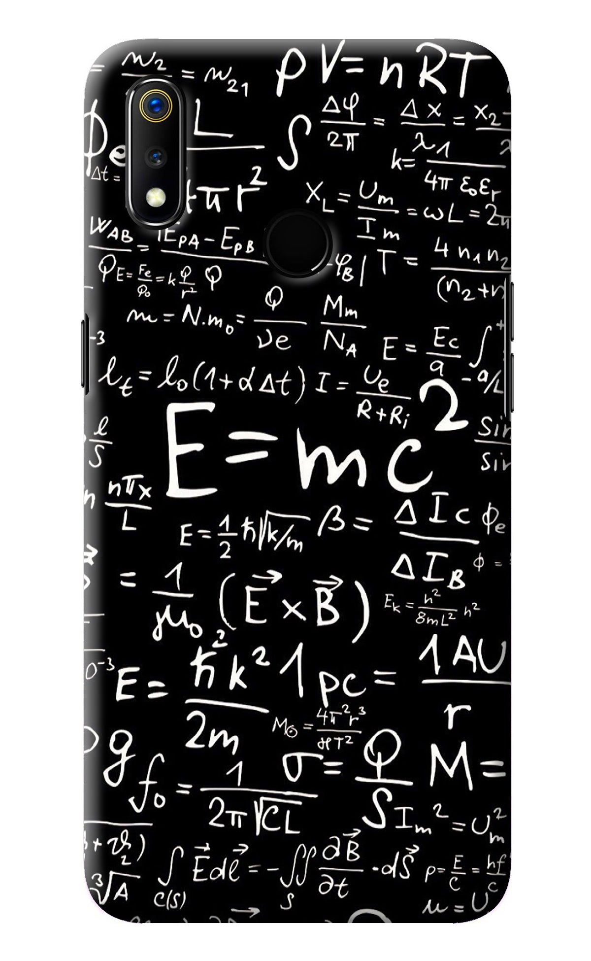 Physics Albert Einstein Formula Realme 3 Back Cover