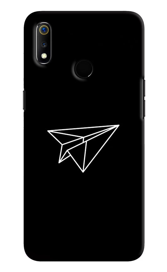 Paper Plane White Realme 3 Hard Case Back Cover by Casekaro